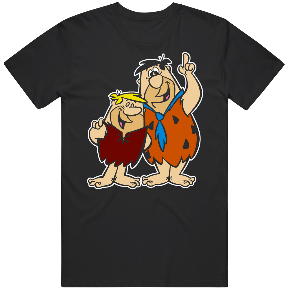 Fred And Barney Cartoon Classic Unisex Black T Shirt Fred And Barney Cartoon Classic Unisex Black T Shirt