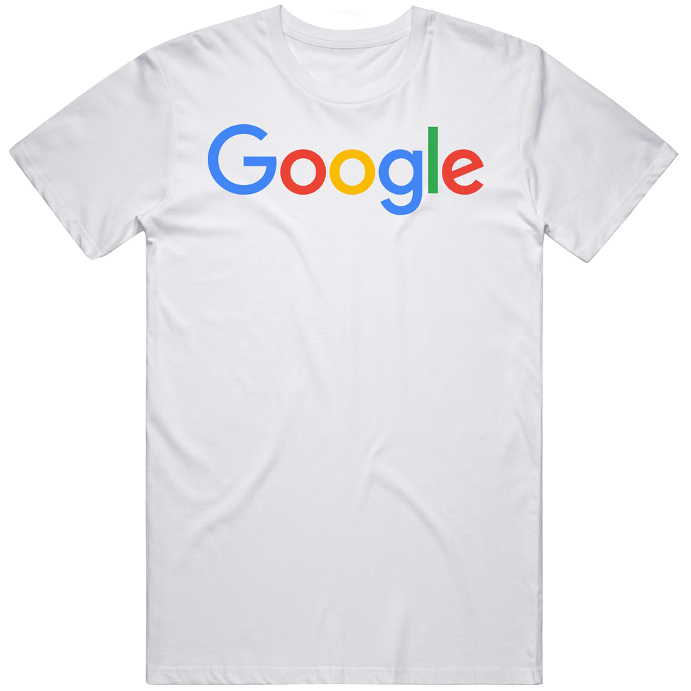 Google Logo Unisex White T Shirt