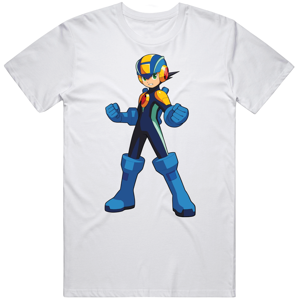 Megaman Nt Warrior Anime Unisex White T Shirt Megaman Nt Warrior Anime Unisex White T Shirt