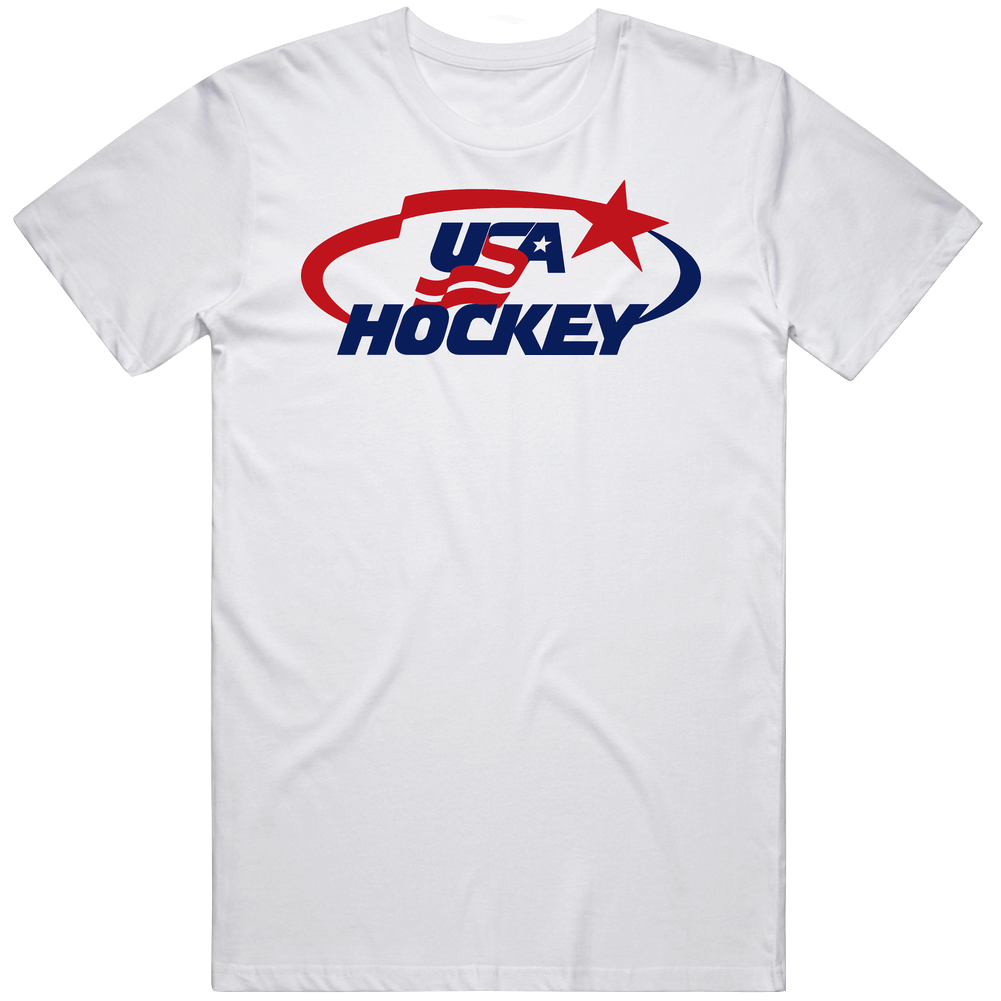 Team Usa Hockey Logo Unisex White T Shirt