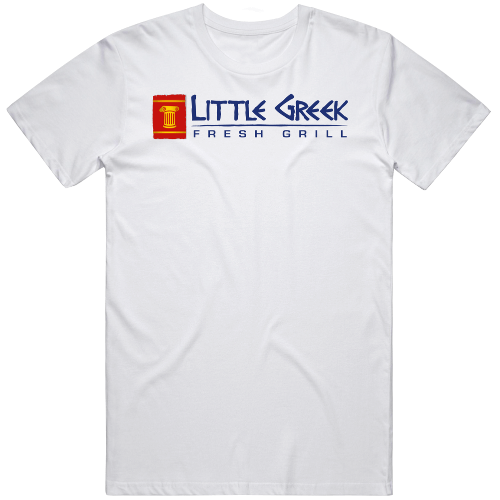 Little Greek Fresh Grill Dallas Restaurant Unisex White T Shirt Little Greek Fresh Grill Dallas Restaurant Unisex White T Shirt