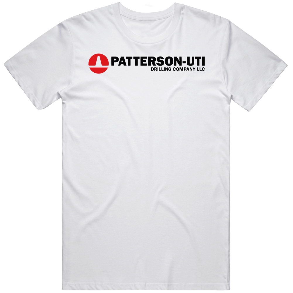 Patterson-uti Energy Inc Nasdaq Company Logo Employee Fan Unisex White T Shirt Patterson-uti Energy Inc Nasdaq Company Logo Employee Fan Unisex White T Shirt