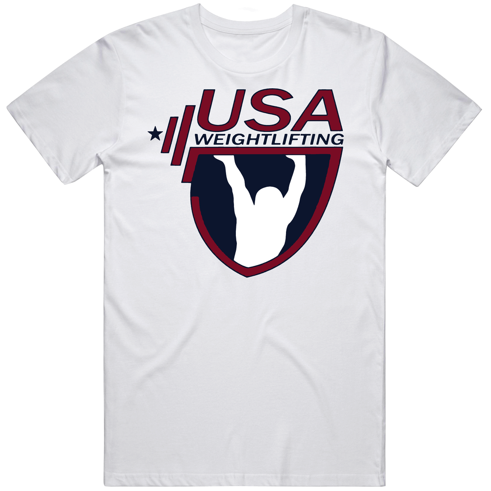 Weightlifting Usa American Unisex White T Shirt