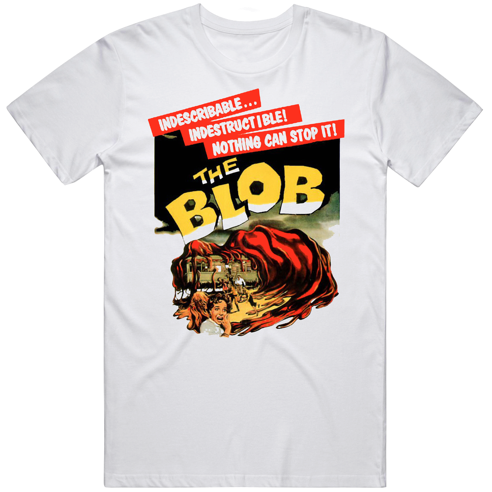The Blob Horror Movie Unisex White T Shirt The Blob Horror Movie Unisex White T Shirt