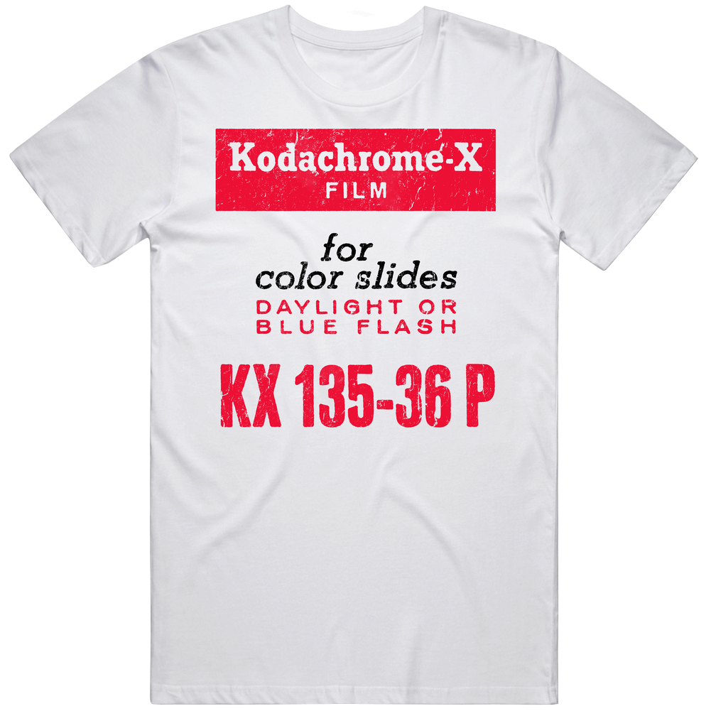 Retro Grunge Kodachrome X Logo Worn Vintage Look Unisex White T Shirt