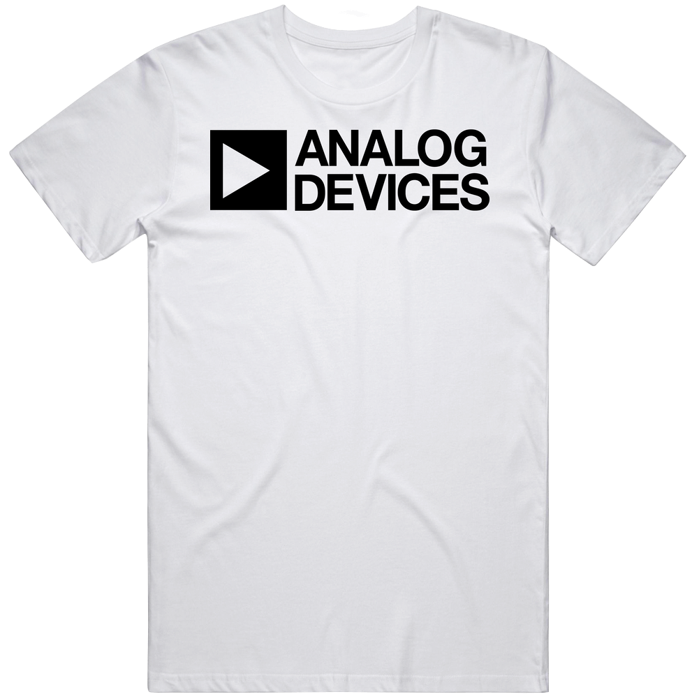 Analog Devices Nasdaq Company Logo Employee Fan Unisex White T Shirt Analog Devices Nasdaq Company Logo Employee Fan Unisex White T Shirt