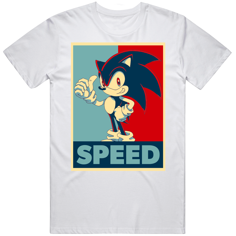 Sonic Hope Style Speed Unisex White T Shirt