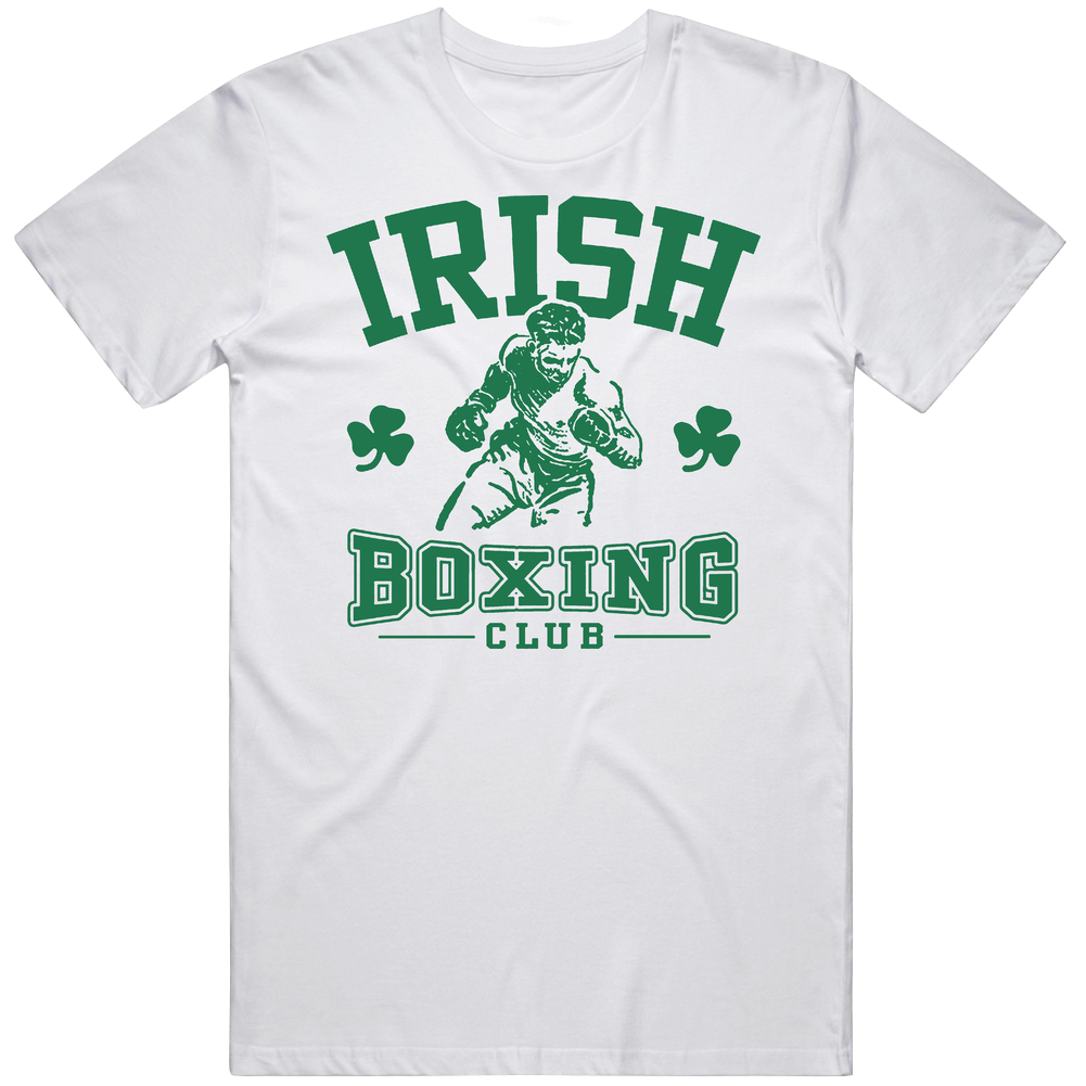 Irish Boxing Club Sports Cool Unisex White T Shirt