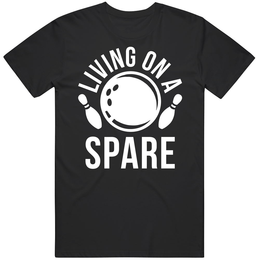 Living On A Spare Bowling Team Vintage T Shirt