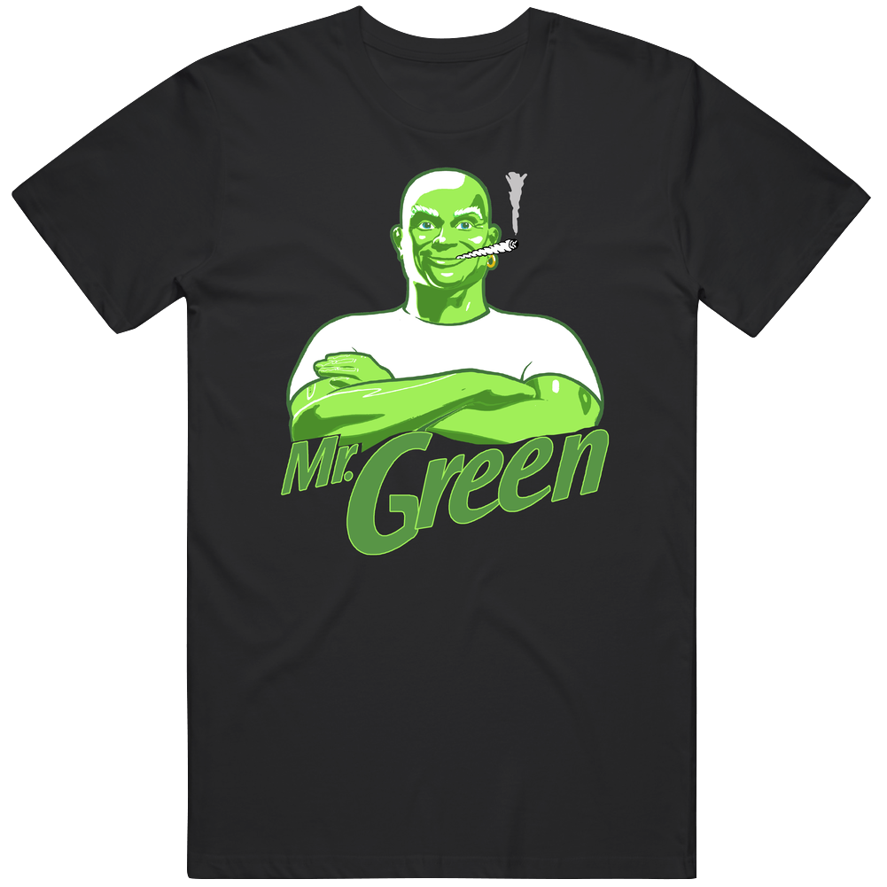 Mr Green Weed Smoking Mr Clean Parody Vintage T Shirt
