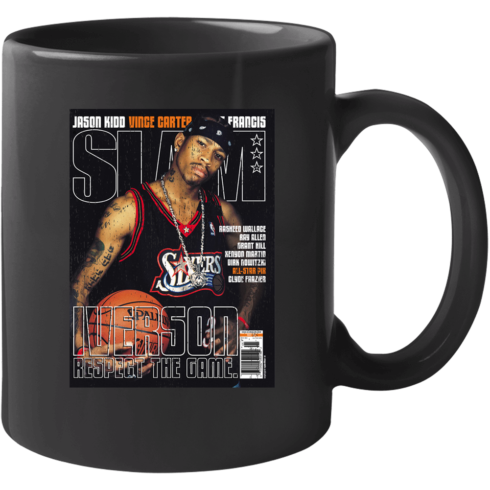 Slam Magazine Issue 42 Allen Iverson Popular Basketball Magazine Grunge Look Vintage Mug