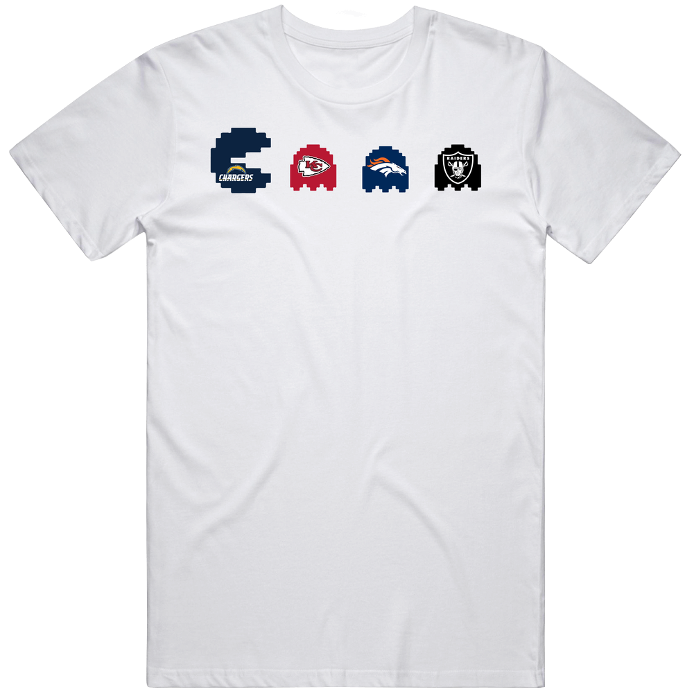 Afc West Pac Man Los Angeles Football Vintage T Shirt