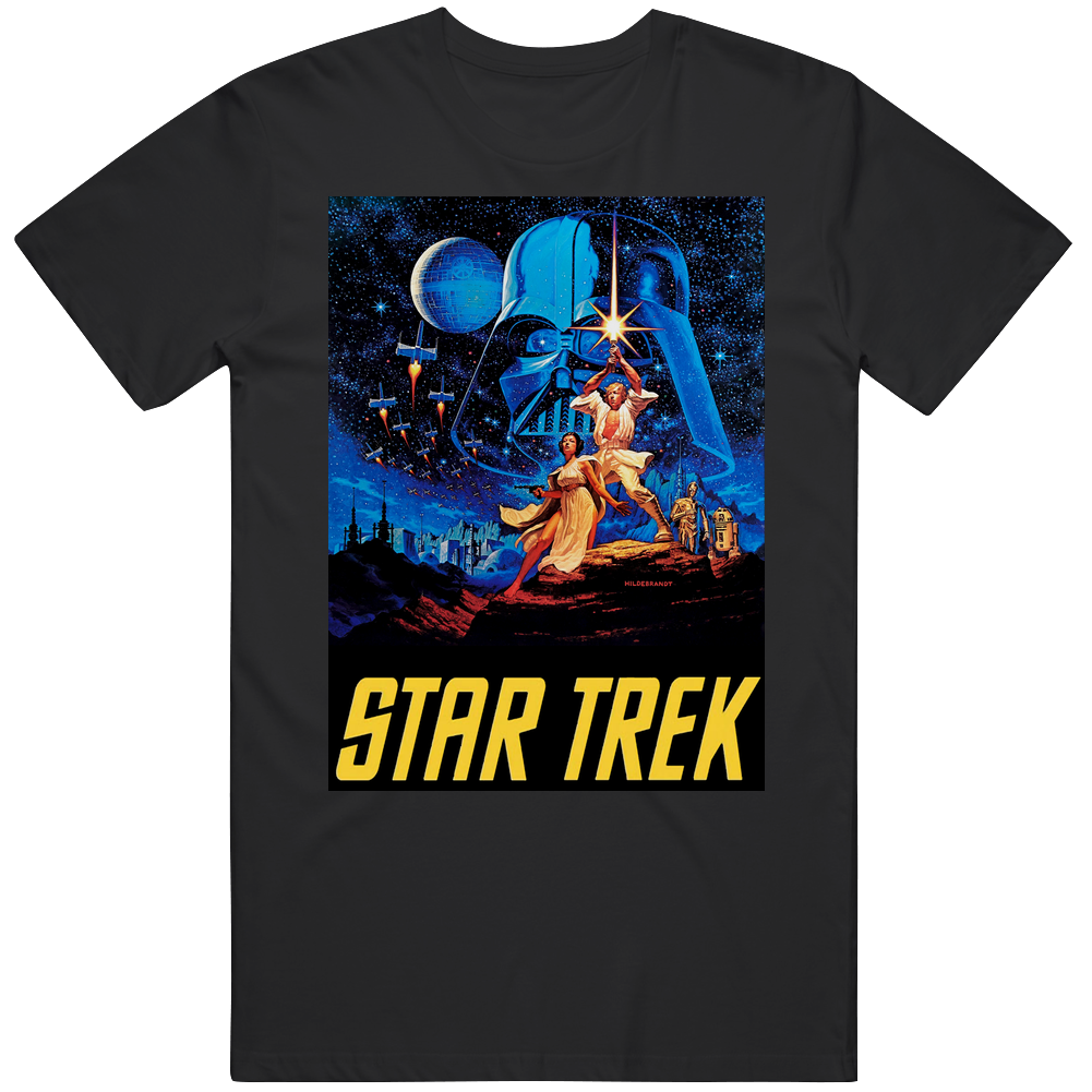 Star Wars Star Trek Mashup Parody Funny Joke Nerd Tee Film Merch Vintage T Shirt