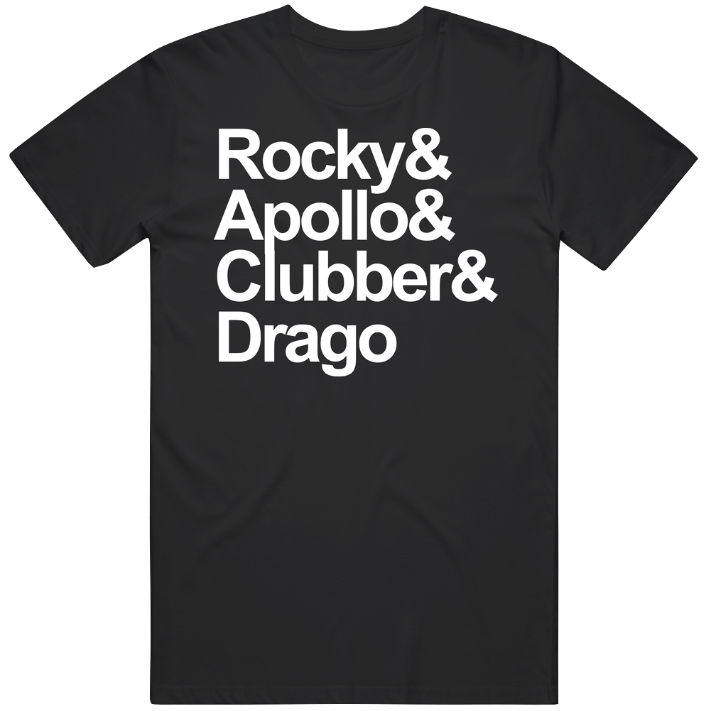 Rocky Apollo Clubber Drago Black Tee Unisex Film Merch Vintage T Shirt