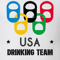 USA Drinking Team Olympic Ring Beer Tab Games T Shirt 23734730