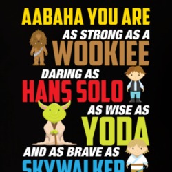 Aabaha Strong Wise Brave Star Wars Somali Dad Father's Day T Shirt 30450486