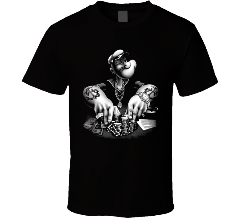 Popeye Bling Playing Poker T Shirt Popeye Bling Playing Poker T Shirt