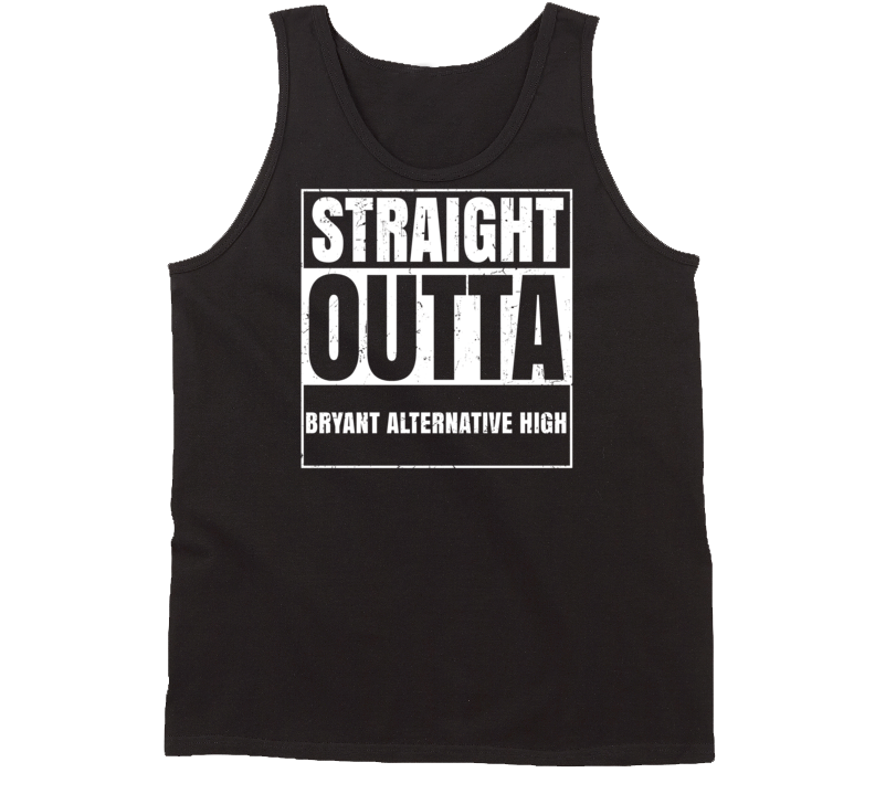 Straight Outta Bryant Alternative High Funny Compton Parody Tanktop Straight Outta Bryant Alternative High Funny Compton Parody Tanktop
