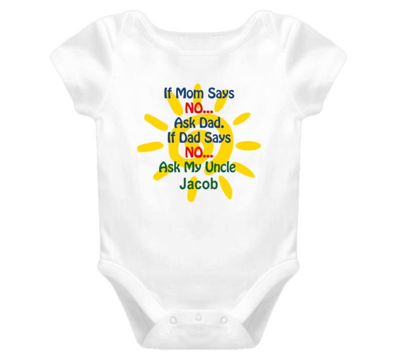 Jacob Ask Uncle Funny Baby One Piece Bodysuit Baby One Piece Jacob Ask Uncle Funny Baby One Piece Bodysuit Baby One Piece