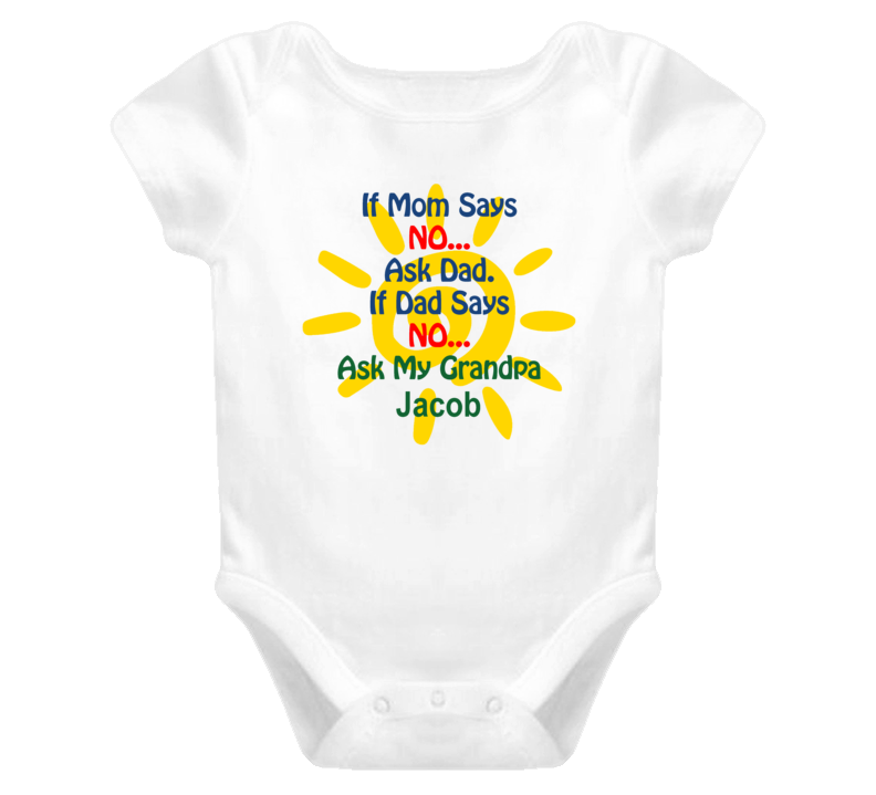 Jacob Ask Grandpa Funny Baby One Piece Bodysuit Baby One Piece Jacob Ask Grandpa Funny Baby One Piece Bodysuit Baby One Piece