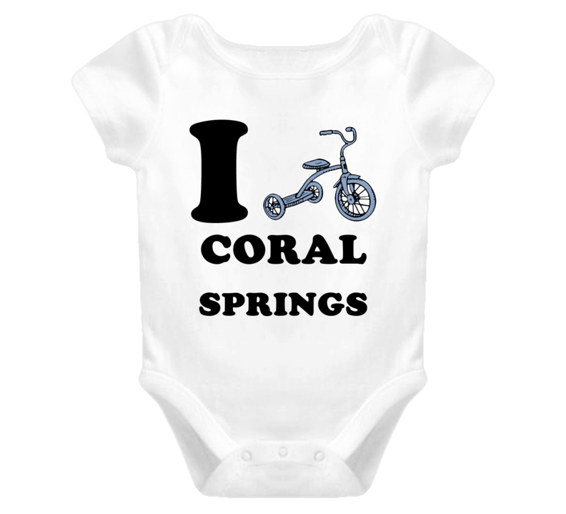 Coral Springs I Love Tricycle Baby One Piece Bodysuit Coral Springs I Love Tricycle Baby One Piece Bodysuit
