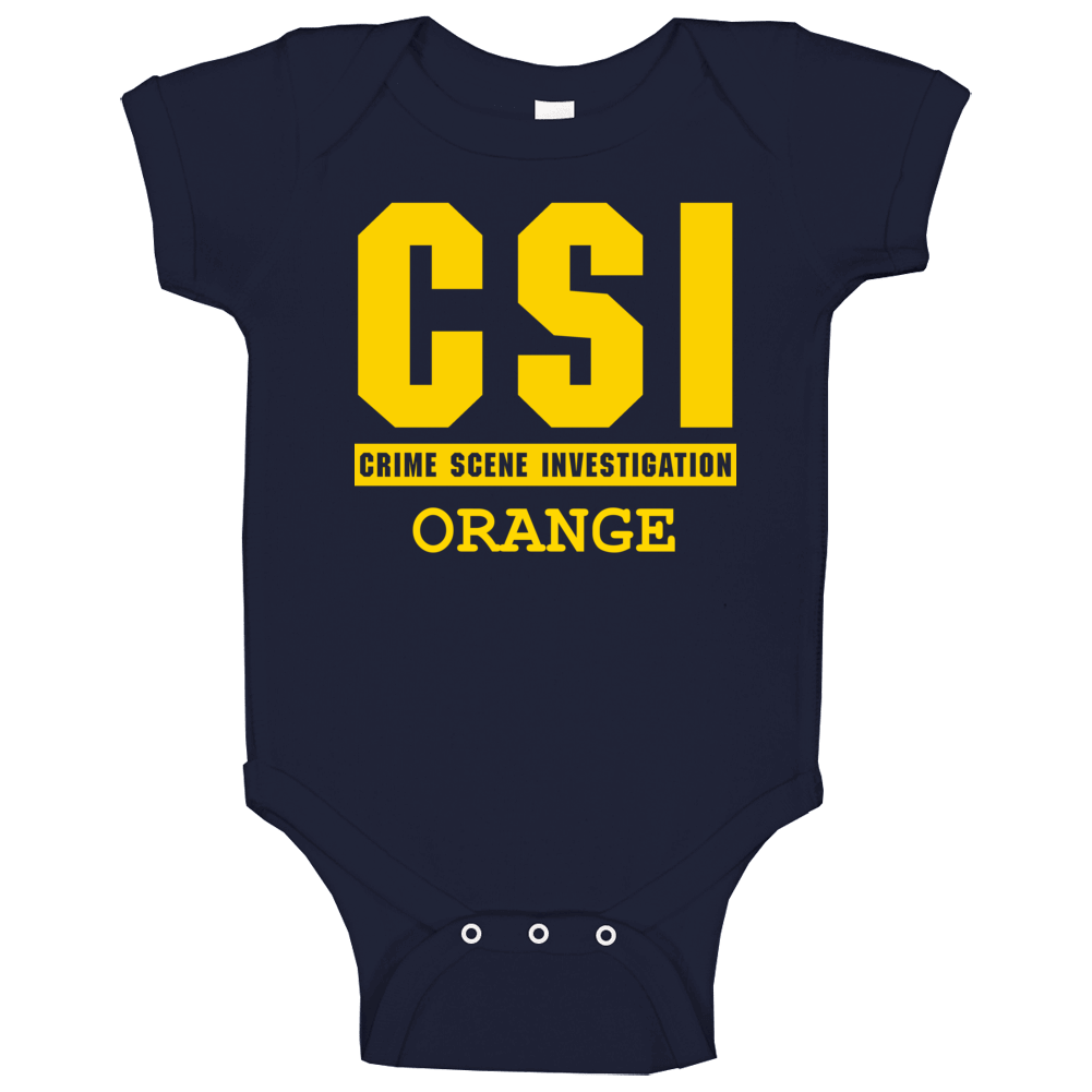 Csi Orange Crime Scene Investigation Tv Show Parody Baby One Piece