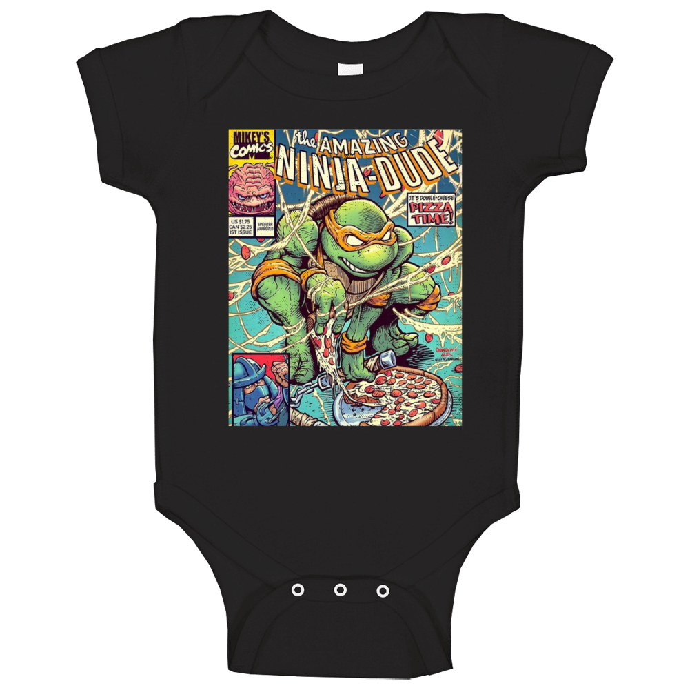 The Amazing Ninja Dude Teenage Mutant Ninja Turtles Distressed Look Comic Baby One Piece The Amazing Ninja Dude Teenage Mutant Ninja Turtles Distressed Look Comic Baby One Piece