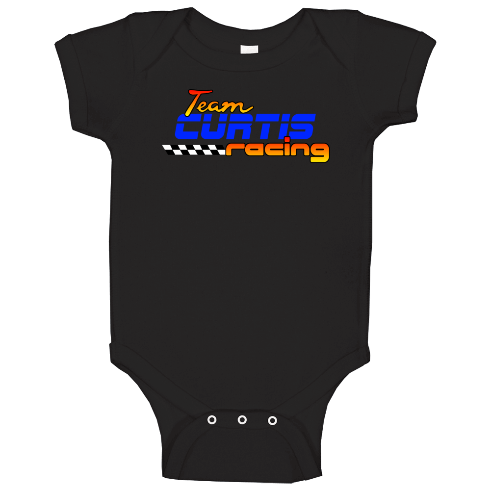 Curtis Team Racing Personalized Racing Cool Baby One Piece Curtis Team Racing Personalized Racing Cool Baby One Piece