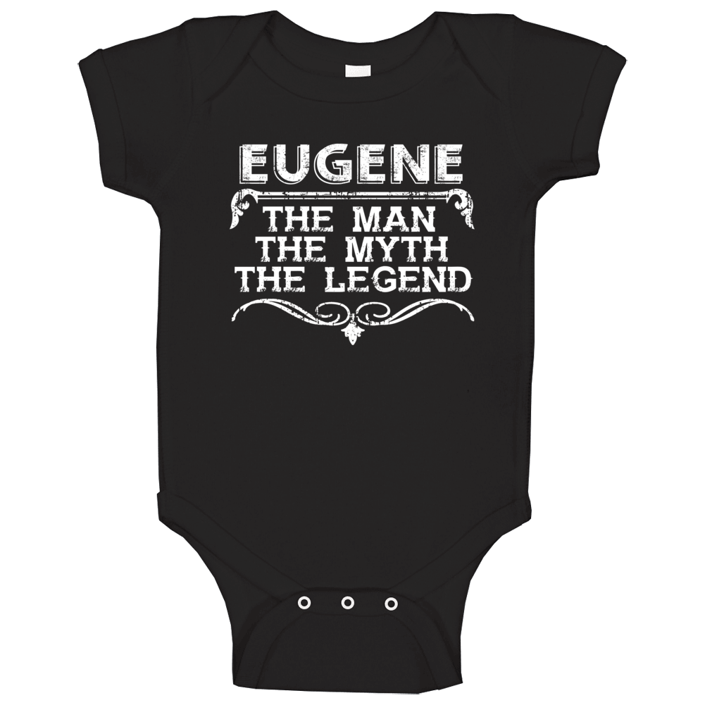 Eugene Man Myth Legend Vintage Grunge Style Cool Name Baby One Piece Eugene Man Myth Legend Vintage Grunge Style Cool Name Baby One Piece