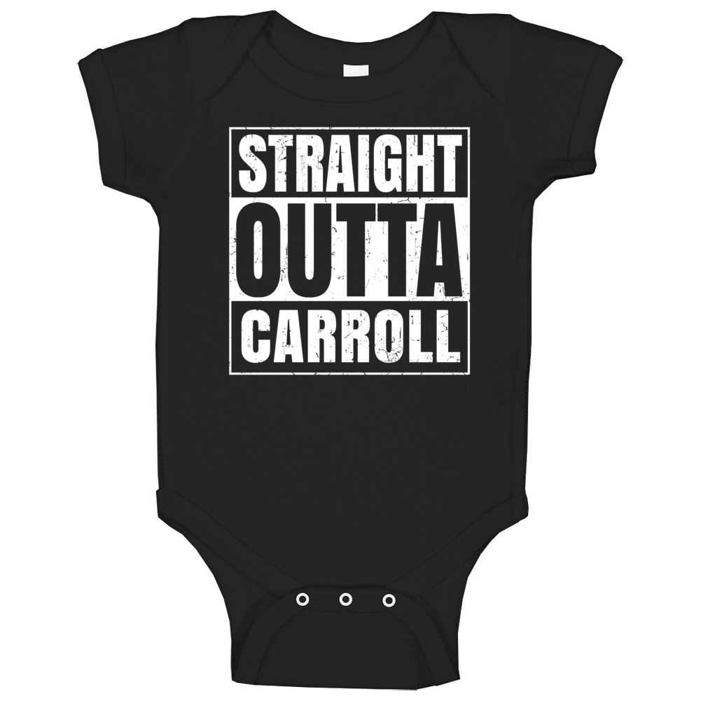 Straight Outta Carroll High School Funny Compton Parody Baby One Piece