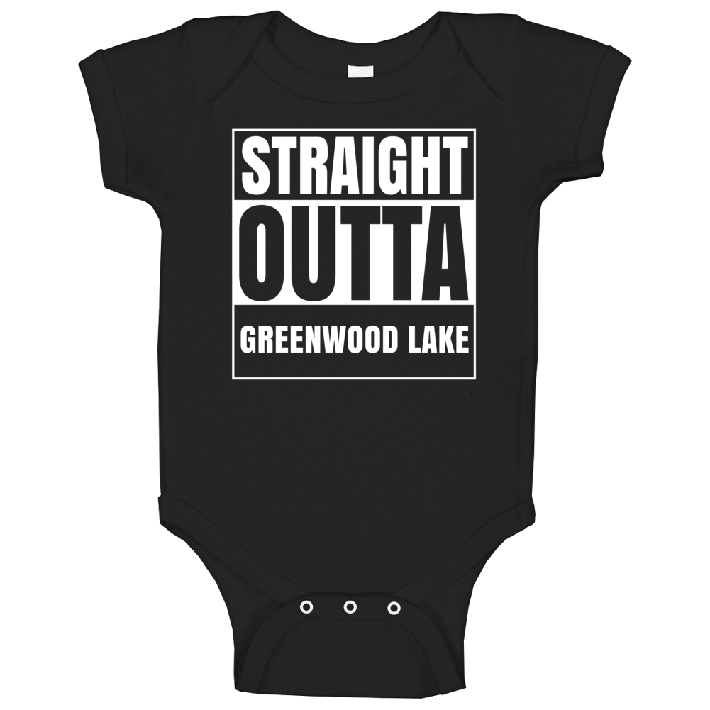 Straight Outta Greenwood Lake New York City Parody Baby One Piece