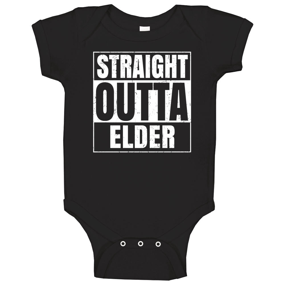 Straight Outta Elder High School Funny Compton Parody Baby One Piece