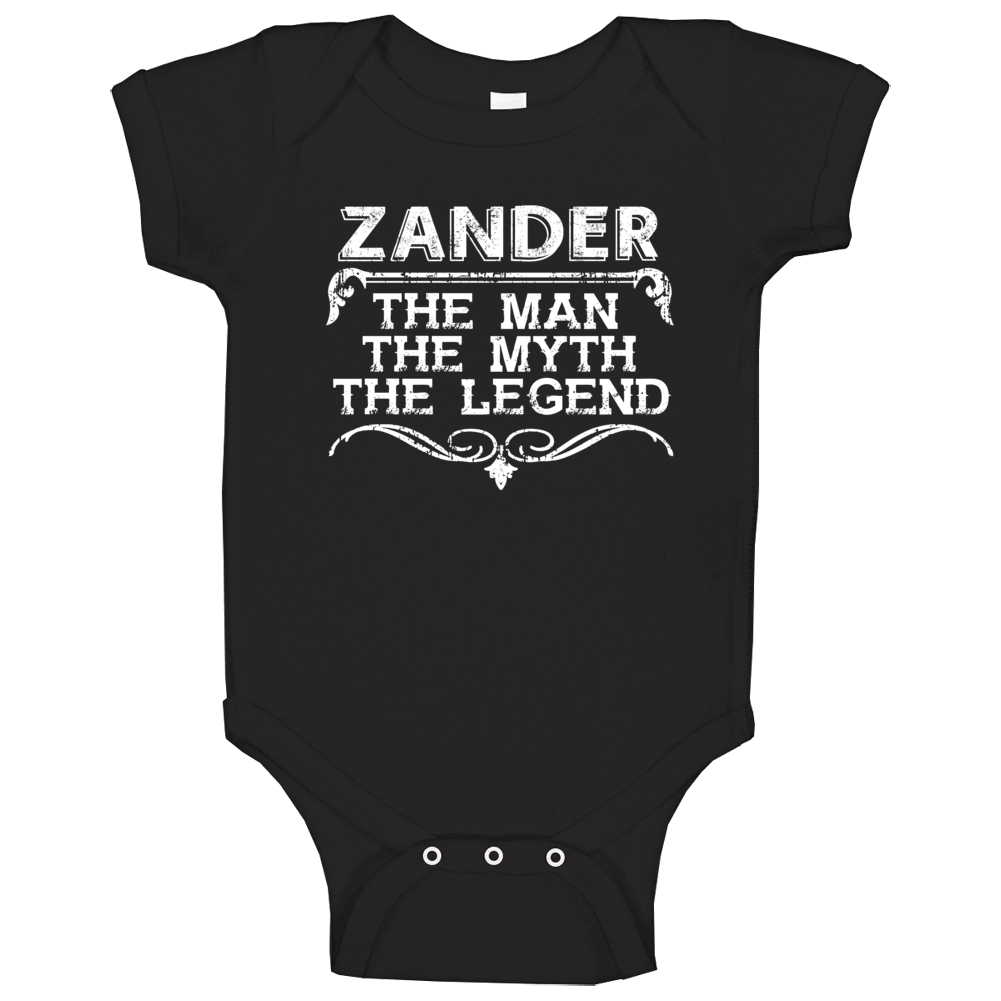 Zander Man Myth Legend Vintage Grunge Style Cool Name Baby One Piece Zander Man Myth Legend Vintage Grunge Style Cool Name Baby One Piece