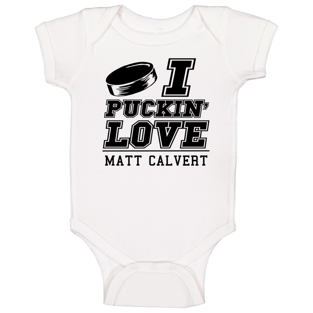 I Puckin Love Matt Calvert Columbus Hockey Baby One Piece I Puckin Love Matt Calvert Columbus Hockey Baby One Piece