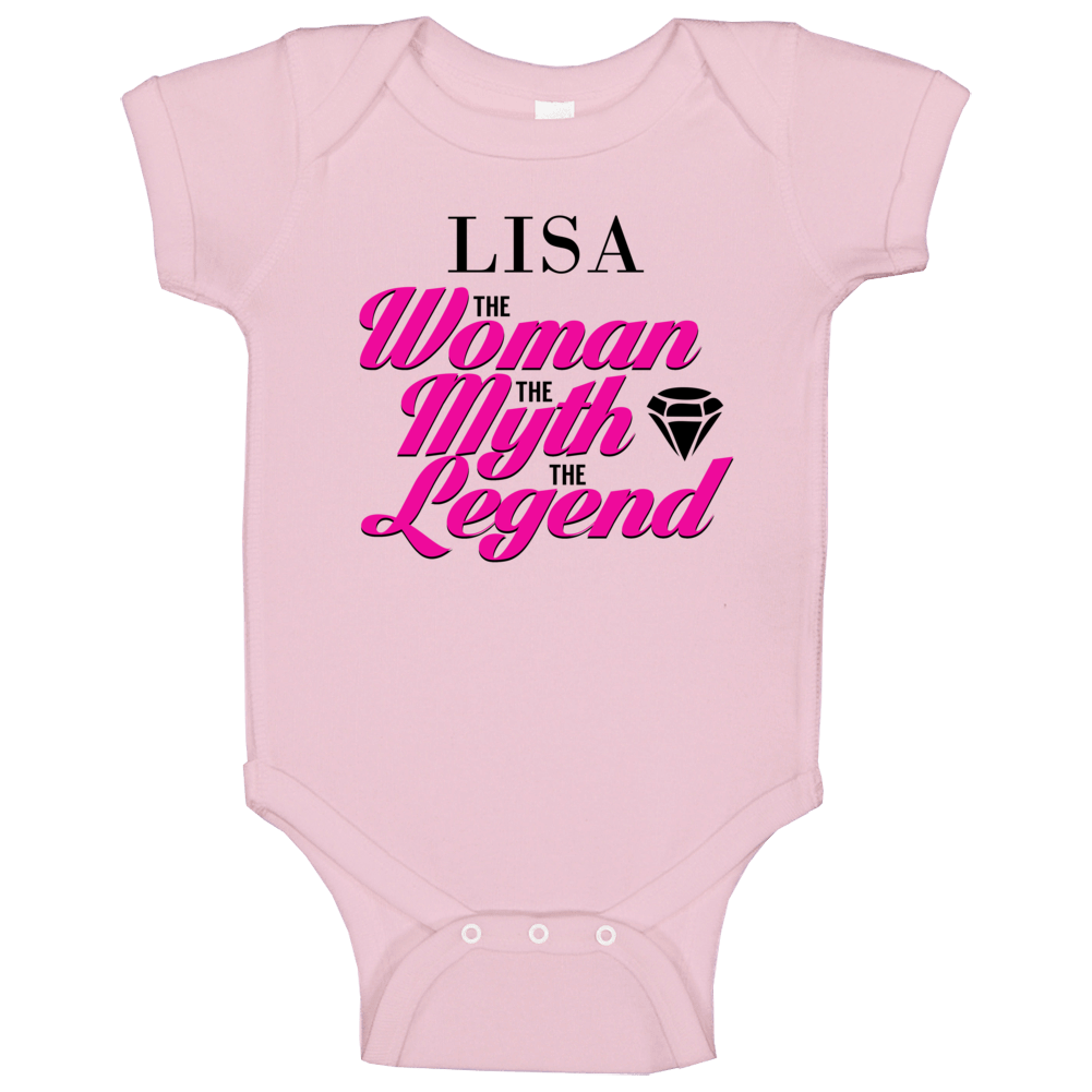 Lisa The Woman Myth Legend Custom Name Baby One Piece