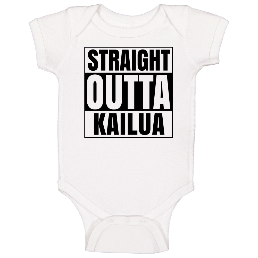 Straight Outta Kailua Hawaii City Compton Parody Baby One Piece