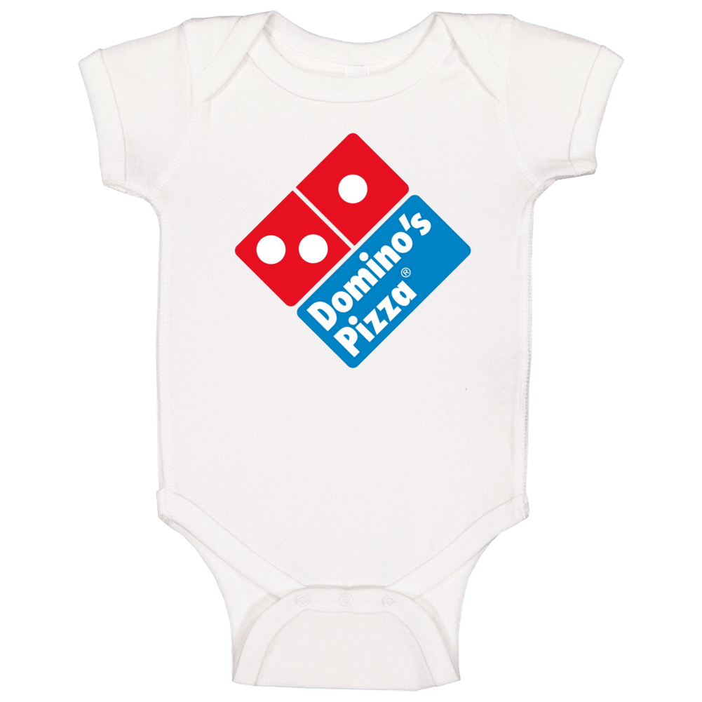 Dominos Pizza Pizzeria Fast Food Restaurant Brand Logo Baby One Piece Dominos Pizza Pizzeria Fast Food Restaurant Brand Logo Baby One Piece