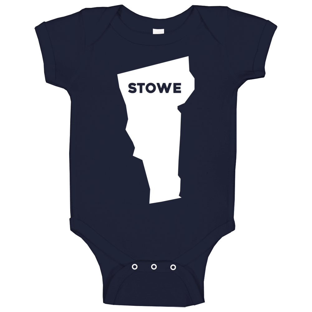 Stowe Vermont Custom City Patriotic Usa Baby One Piece