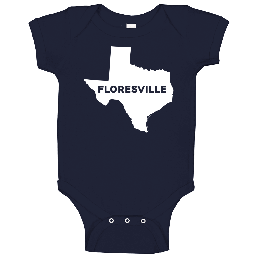 Floresville Texas Custom City Patriotic Usa Baby One Piece