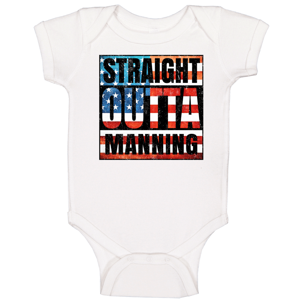 Straight Outta Manning South Carolina Usa American City Patriotic Flag