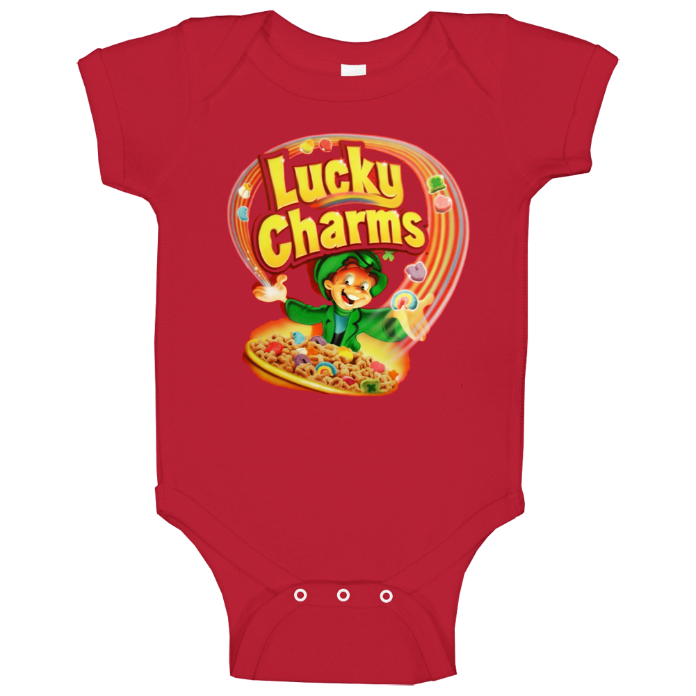 Lucky Charms Cereal Morning Breakfast Marshmallow Baby One Piece