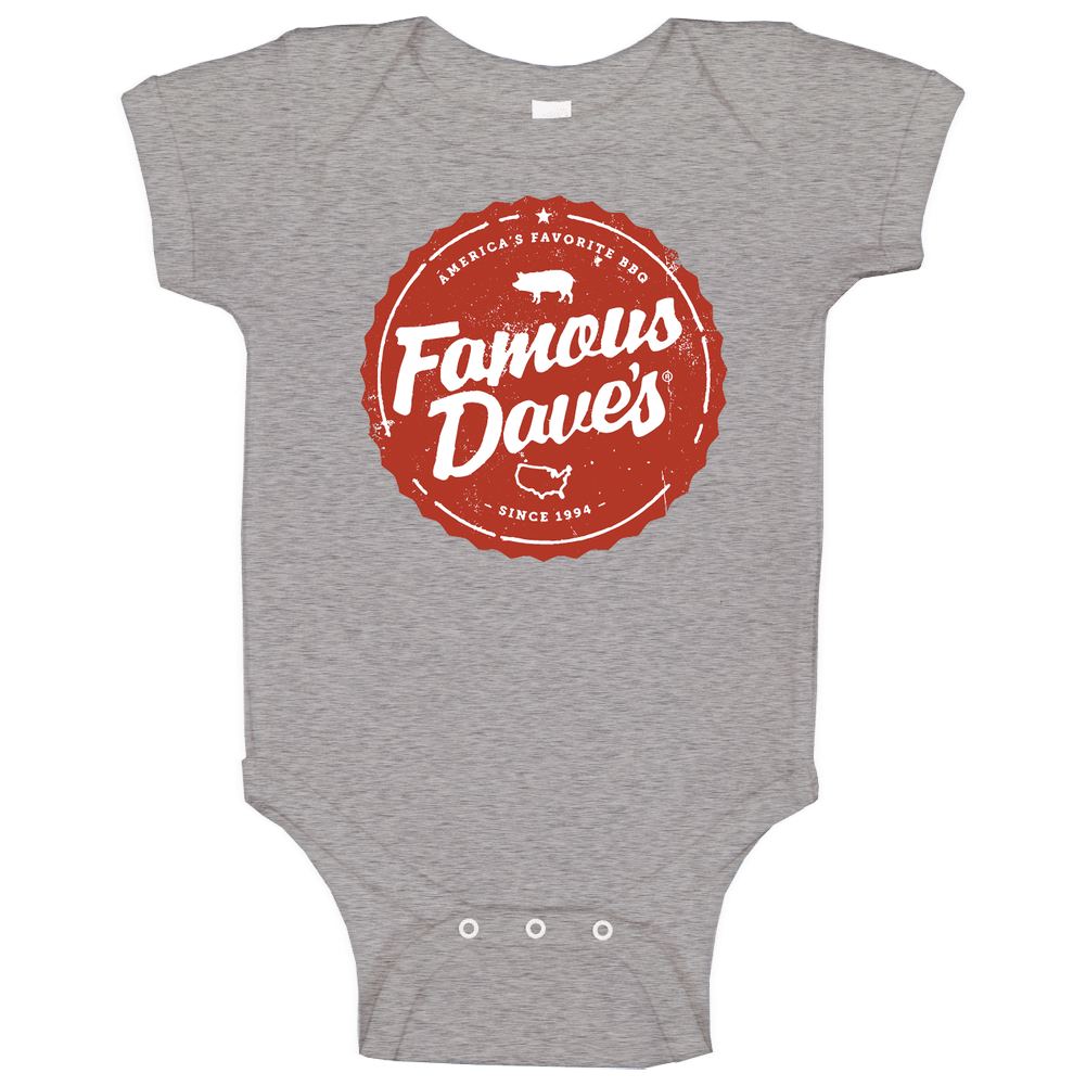 Famous Dave's Bar-b-que Portland Oregon Top Restaurants Food Fan Lover Foodie Baby One Piece