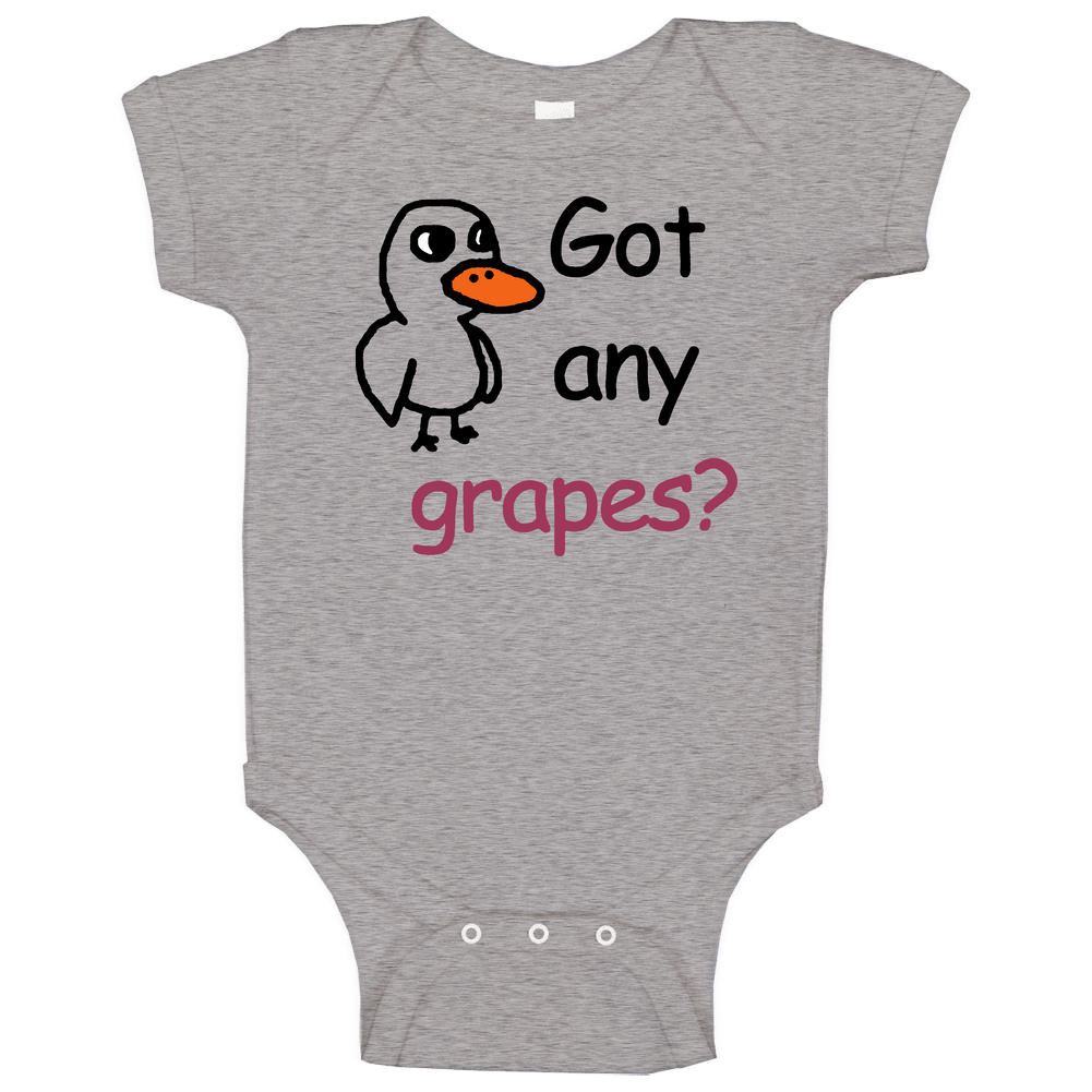 Got Any Grapes The Duck Song Funny Video Baby One Piece