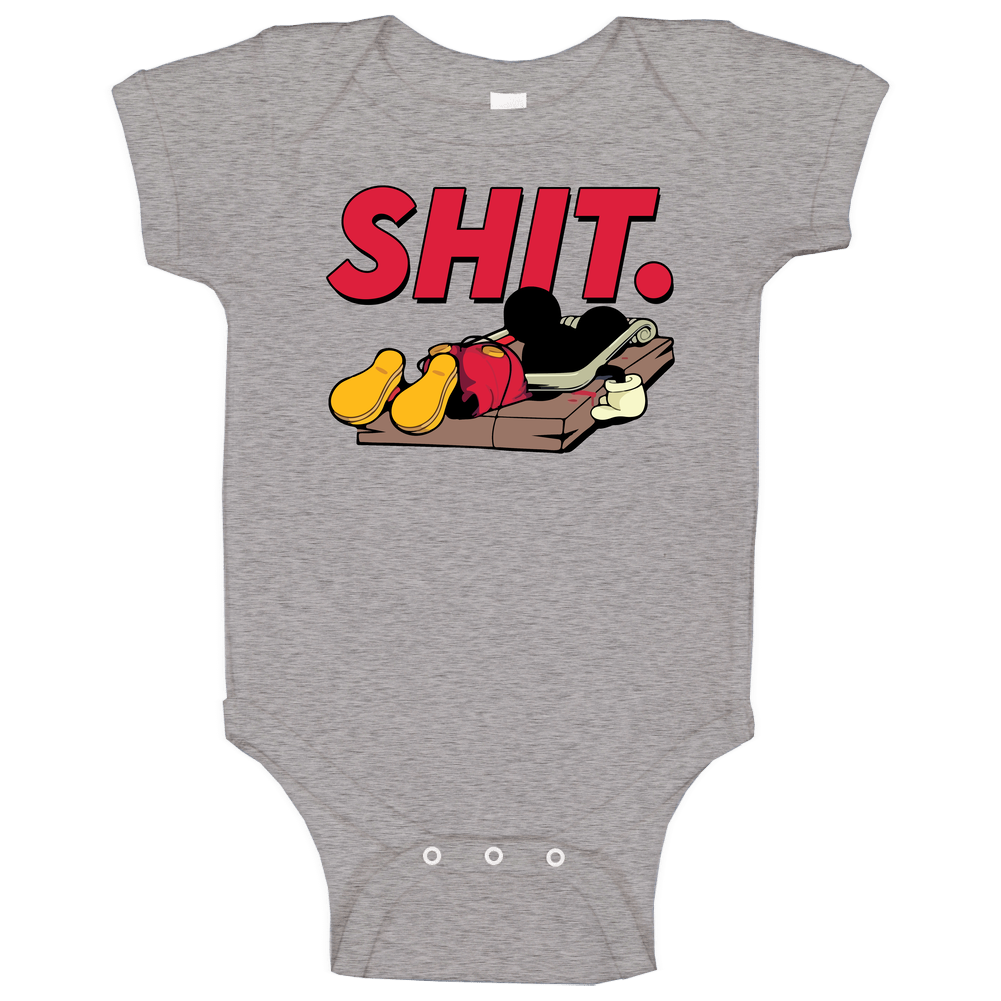Mickey Mouse In Trap Shit Funny Cartoon Parody Baby One Piece