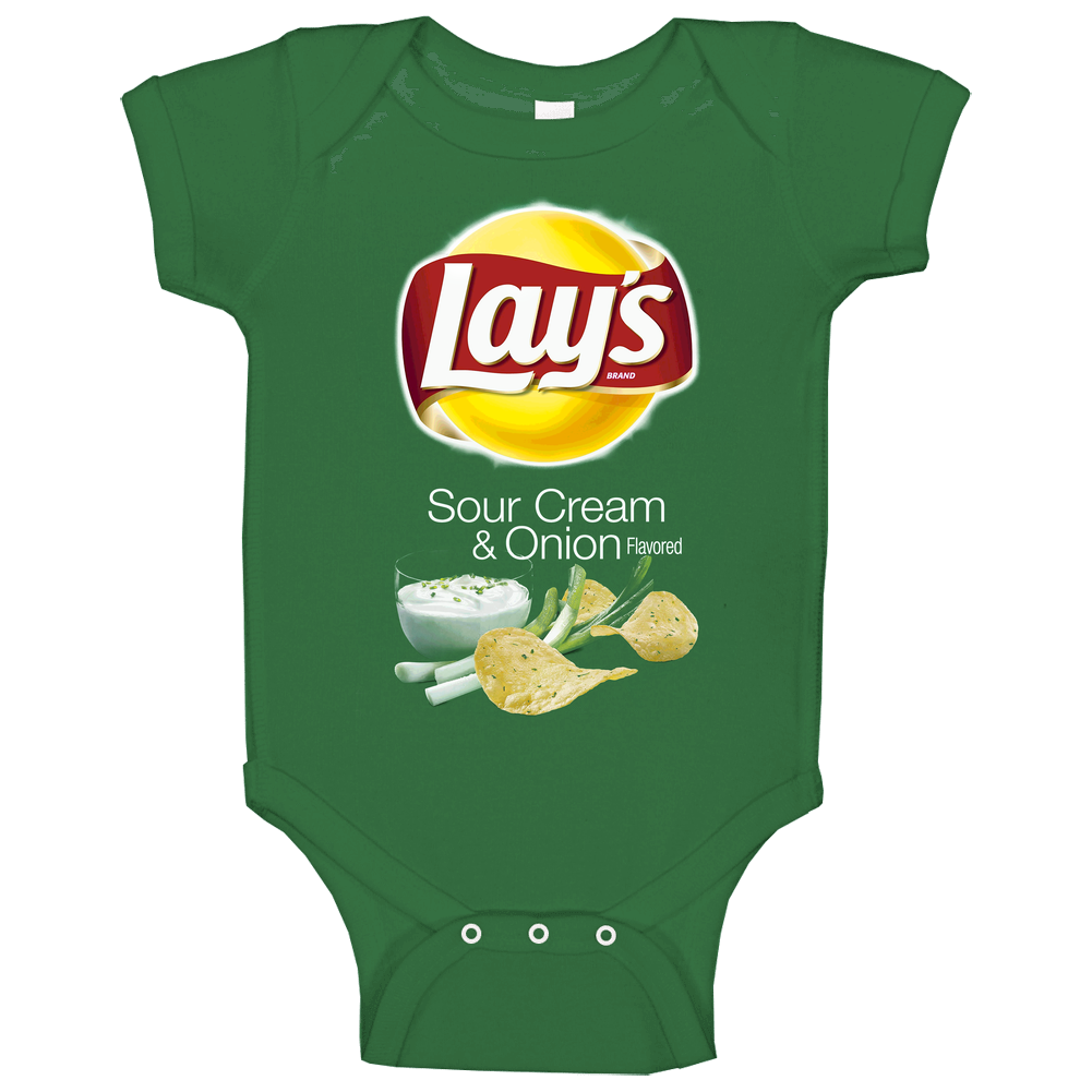 Lay's Sour Cream And Onion Potato Chips Bag Costume Baby One Piece