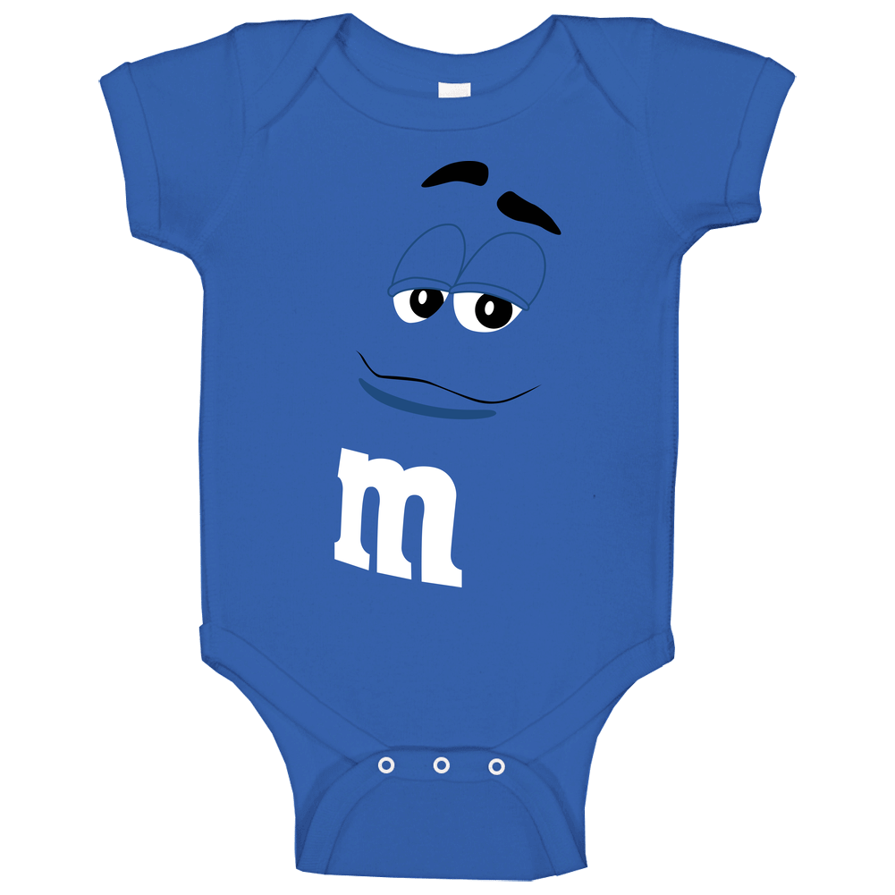 Blue M&m Big Face Funny Halloween Costume Baby One Piece