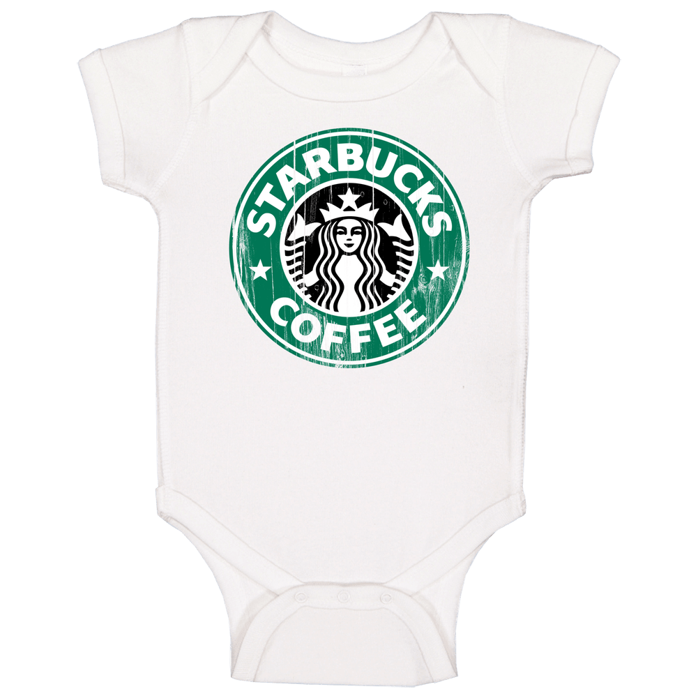 Starbucks Logo Popular Coffee Shop Java Joe Drink Food Gift Baby One Piece