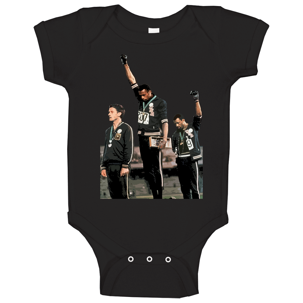 John Carlos Tommie Smith Black Power Salute 1968 Summer Olympics Baby One Piece