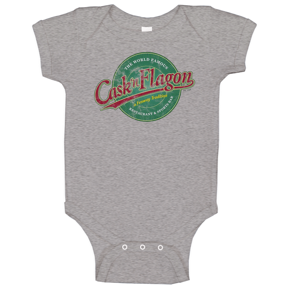 Cask'n Flagon Boston Massachusetts Top Restaurants Food Fan Lover Foodie Worn Look Baby One Piece