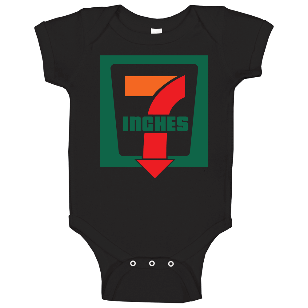 7 Inches Funny Convenience Store Logo Parody 7eleven Baby One Piece